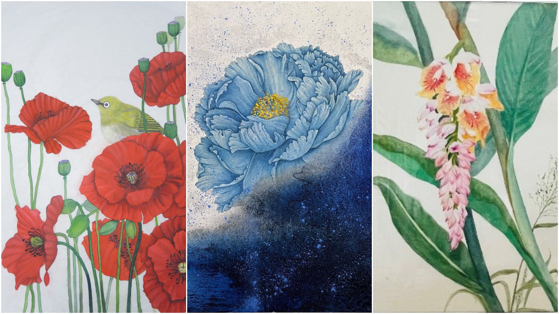 陳銓那「絢爛」、邱雪惠「星空琉璃」、羅美玲「展顏」