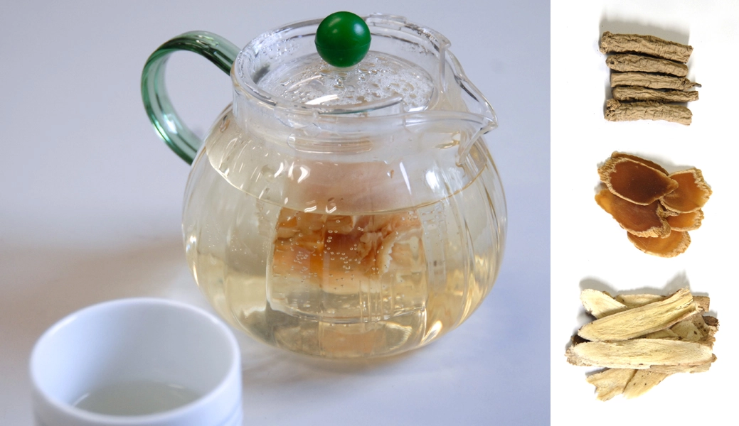 西洋參茶飲:黨參、西洋參、黃耆