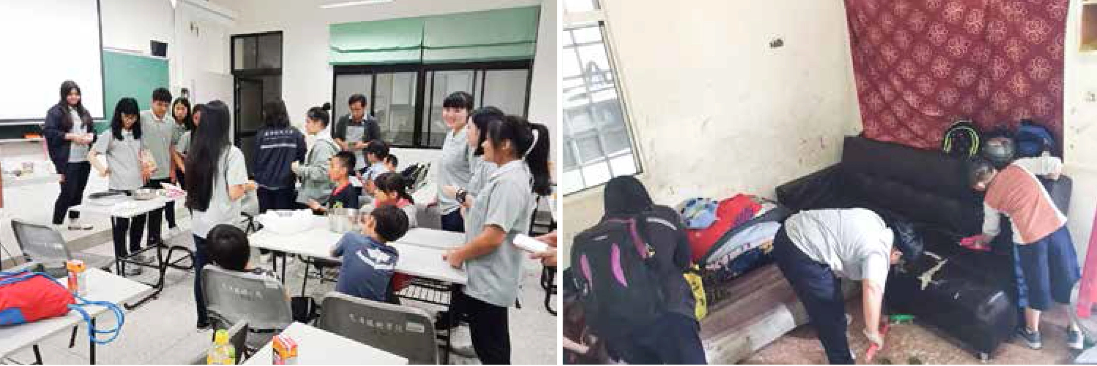 2019年「國家防災日大規模震災消防救災動員演練」於9月20日在內政部消防署南投訓練中心設立前進指揮所。慈濟展出救災設備。慈濟科技大學同學們教部落孩童培養自我照顧的能力,例如如何使用電鍋、打掃家裡等等。