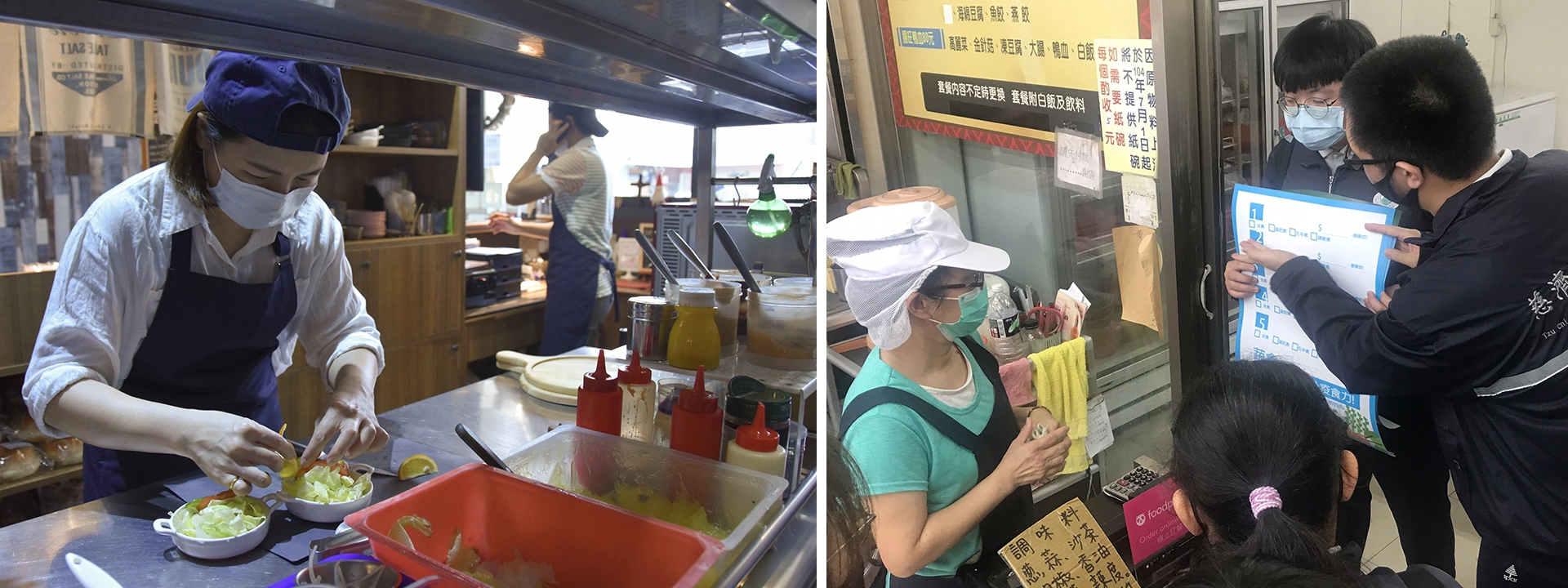 慈濟科大師生親自拜訪店家,還有早午餐店家主動加碼套餐優惠15元。