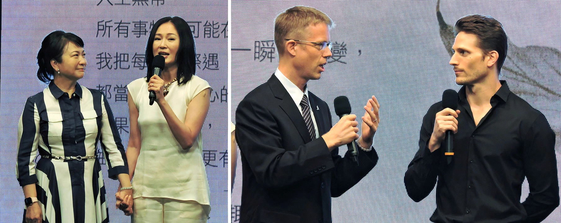 李之勤飾演李憶慧(Grace母親)、賀少俠飾演歐友涵(Grace老公),在發表會上分享體悟與感動