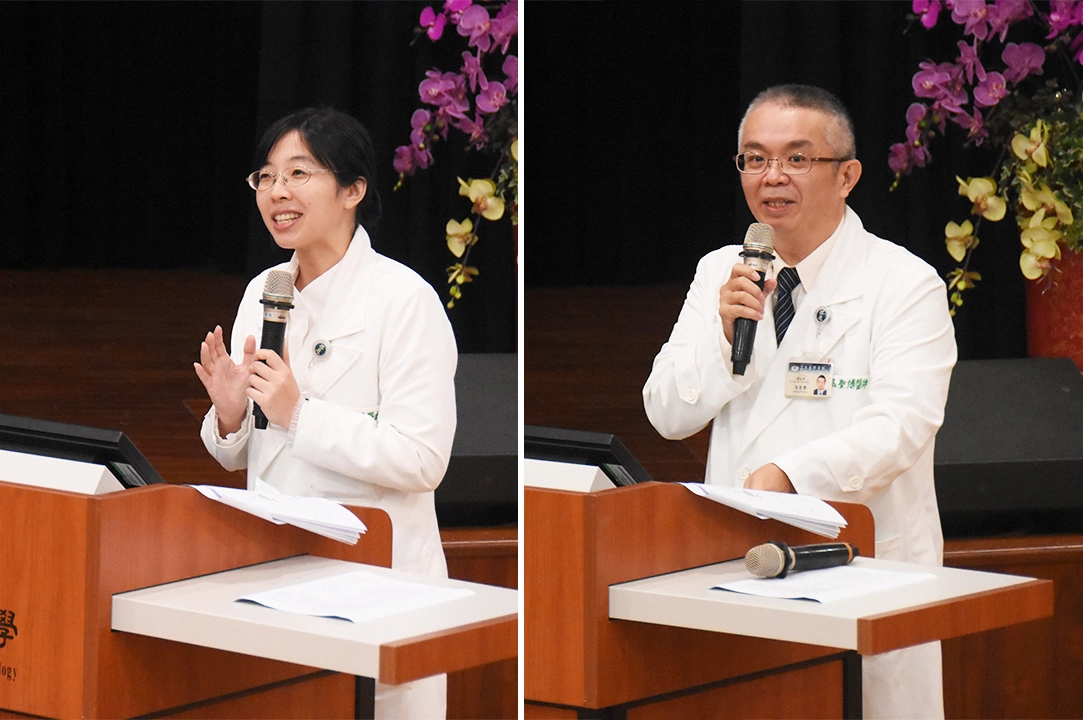 圖左至右:花蓮慈濟醫學中心醫務部主任吳雅汝、醫療人文實踐中心主任高聖博。