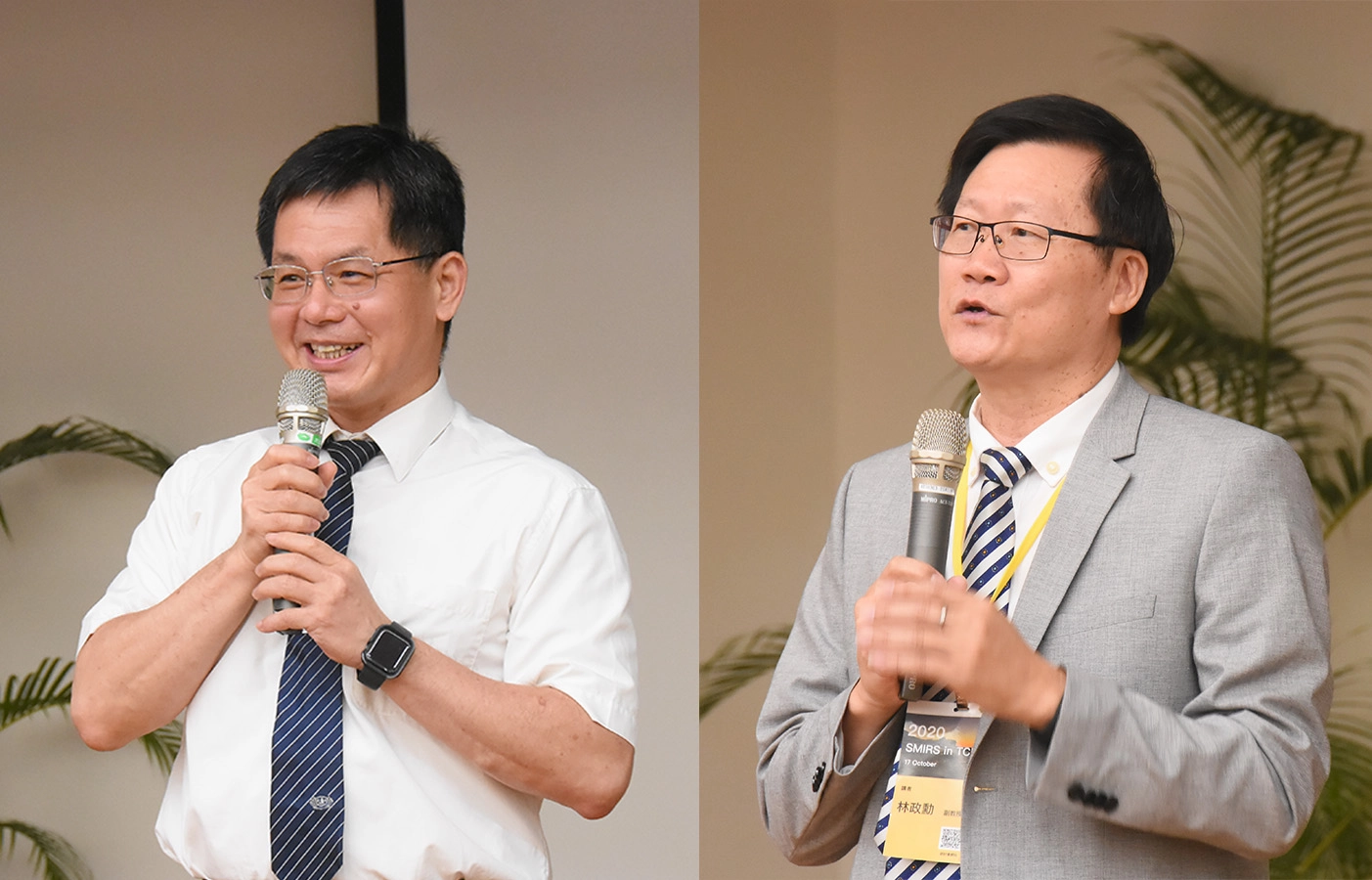 左圖:慈濟科技大學校長羅文瑞,右圖:台灣醫學影像暨放射科學學會理事長林政勳。
