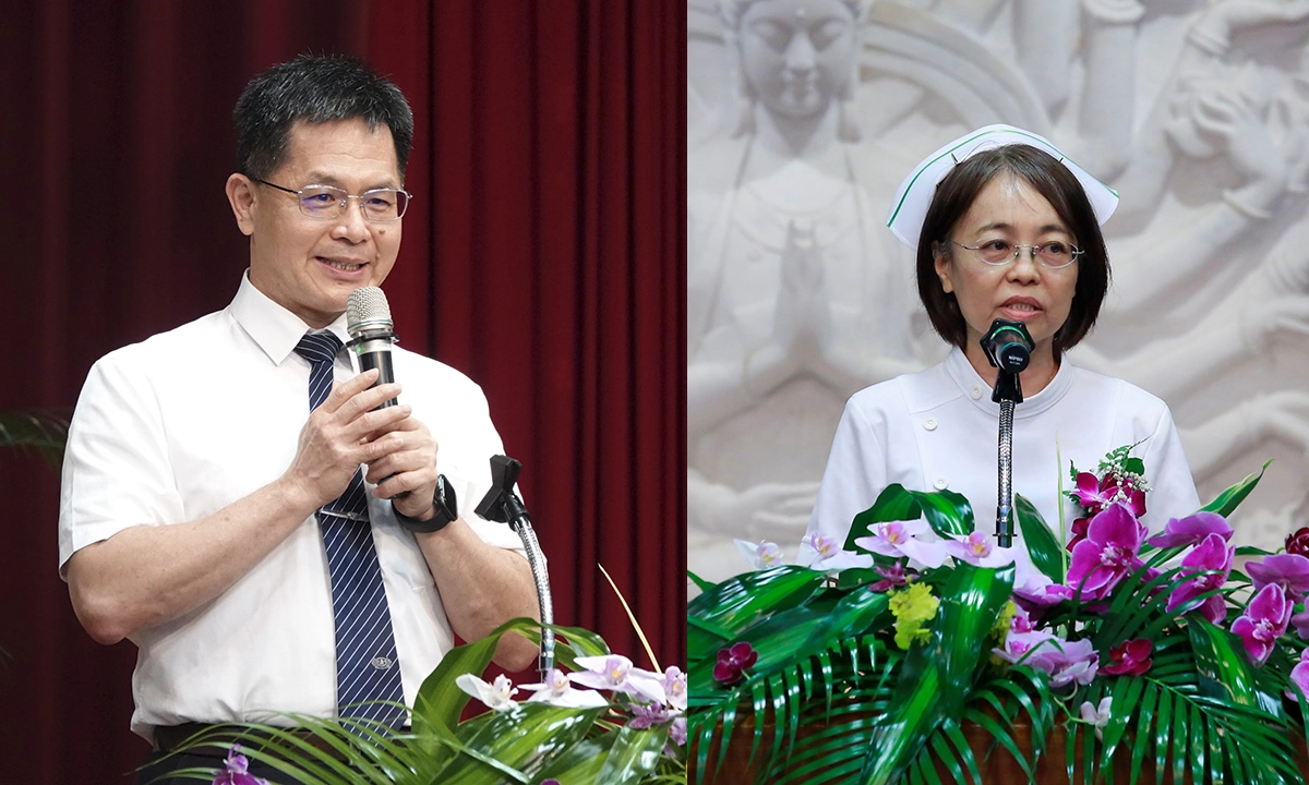 校長羅文瑞表示,遇到挫折時別氣餒,應該省思自己不足之處。護理系主任張紀萍期許大家,千萬別忘記宣誓曾說的「視病如親」。