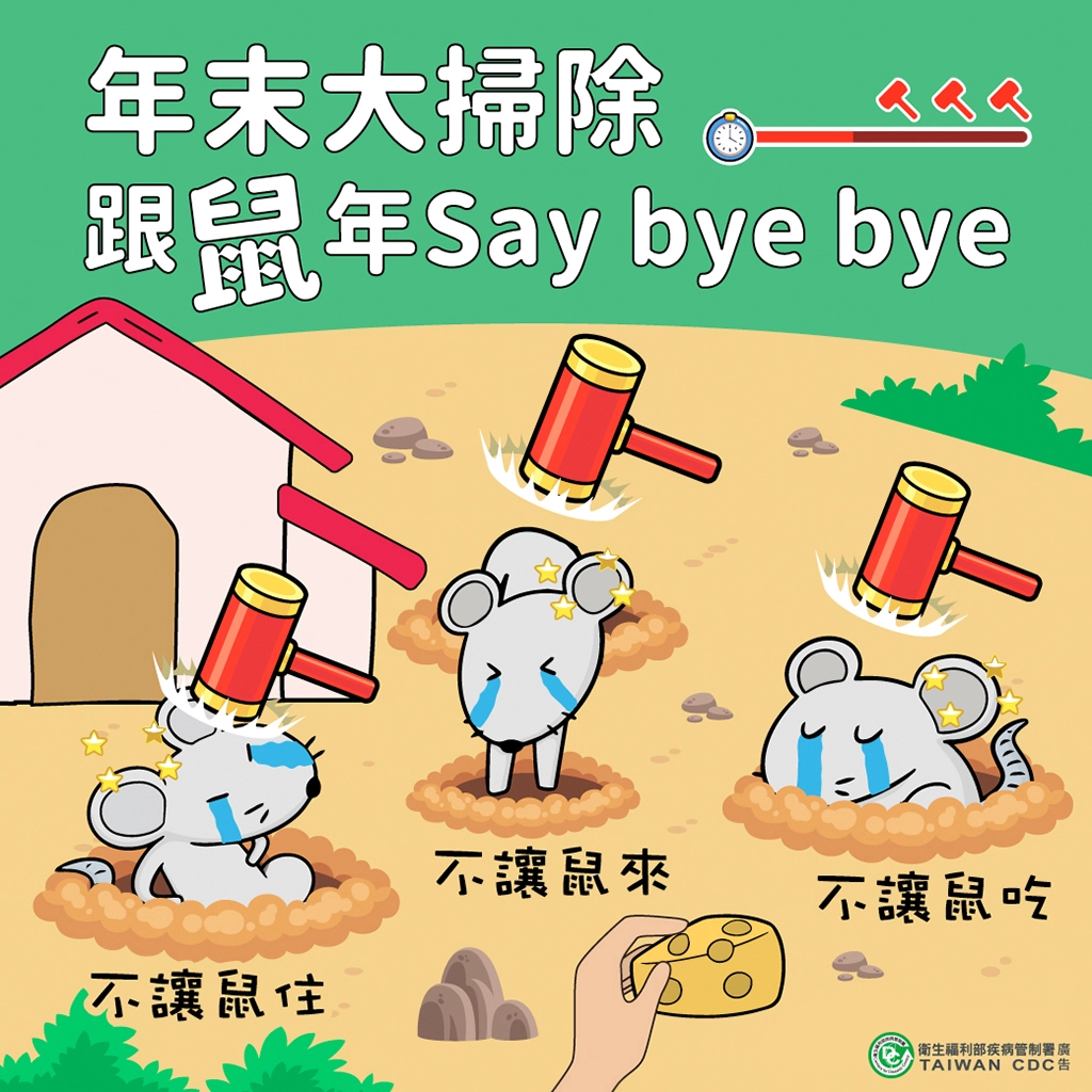 預防漢他病毒,落實防鼠3不措施。