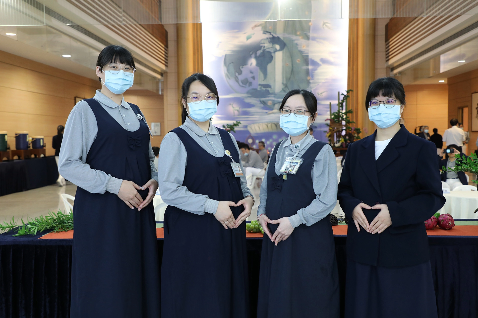 花蓮慈院的孕媽咪們:左起余蕾、林璟妘、賴怡璇、王珮軒
