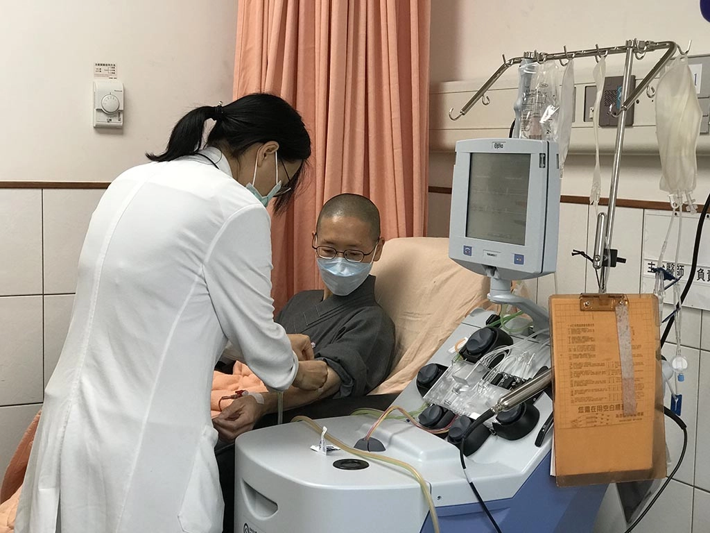 靜思精舍德惟法師造血幹細胞建檔配對成功,日前完成捐贈。