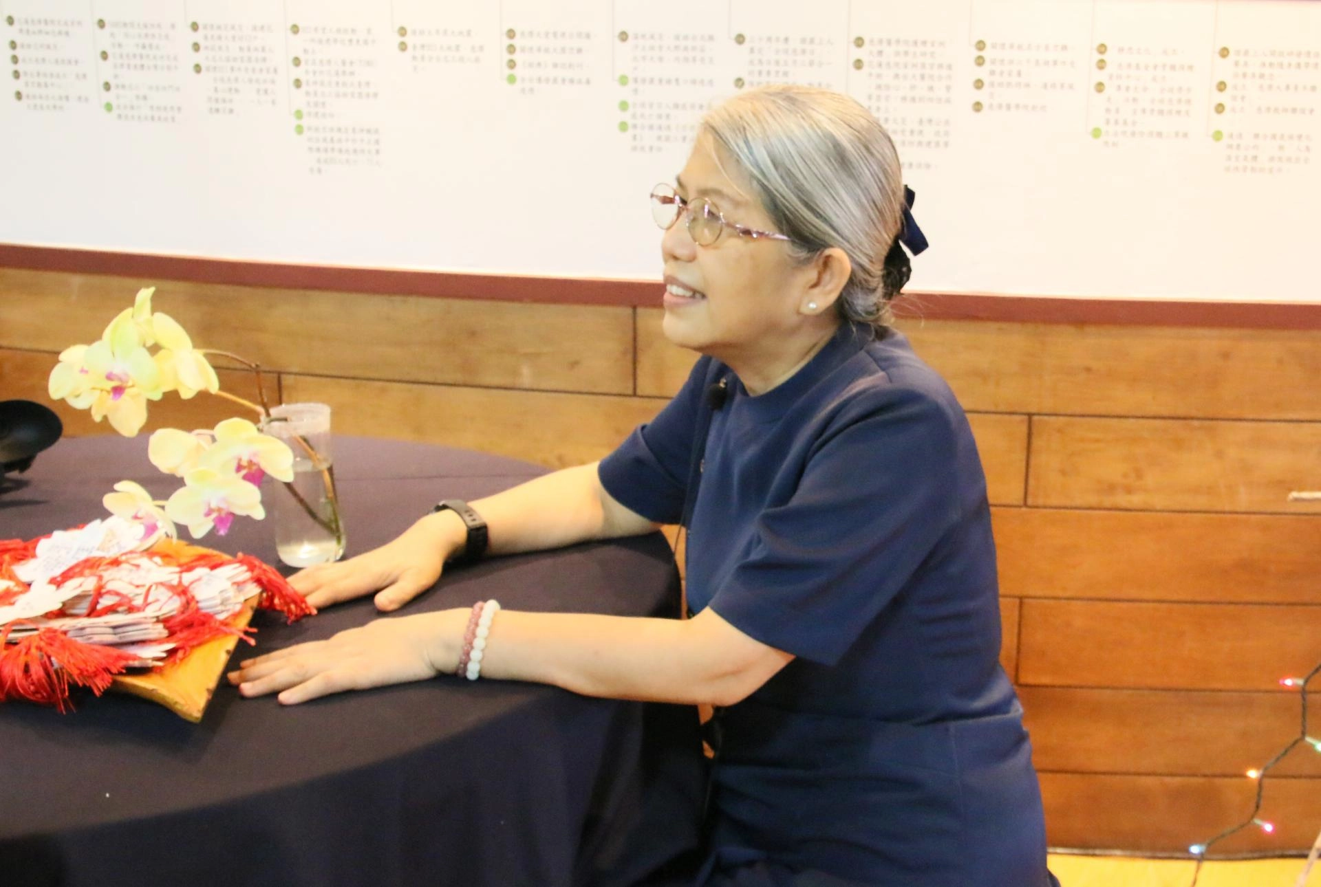 曾秋月表示,為了讓大家吃得安心、吃得健康,就在現場展現各自的好手藝,用食輪來轉法輪,希望人人的心態都能改變,愛地球尊重生命不殺生,長養慈悲心,如此一來七月就能成為真正的感恩、歡喜的吉祥月了。