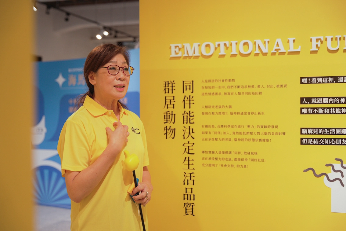 「大腦迷宮:你所未知的腦內風暴」中華民國腦麻協會卓碧金理事長。