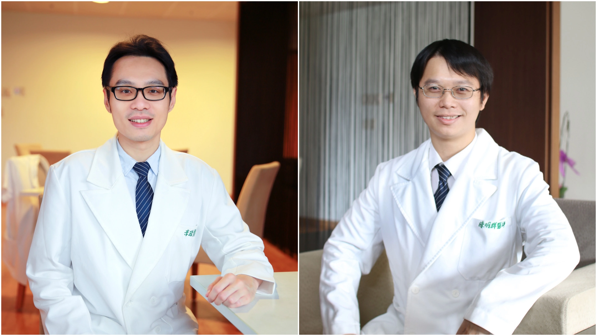 花蓮慈院泌尿部病房主任李政霖(左)花蓮慈院小兒腎臟科主任陳明群(右)。