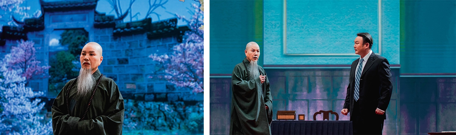 唐美雲飾演第24位高僧《敬安法師》。／《敬安法師》是清末民初詩僧。