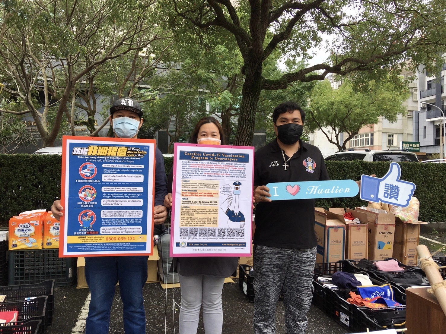 移民署向移工及新住民宣導防範非洲豬瘟入侵我國等防疫作為。