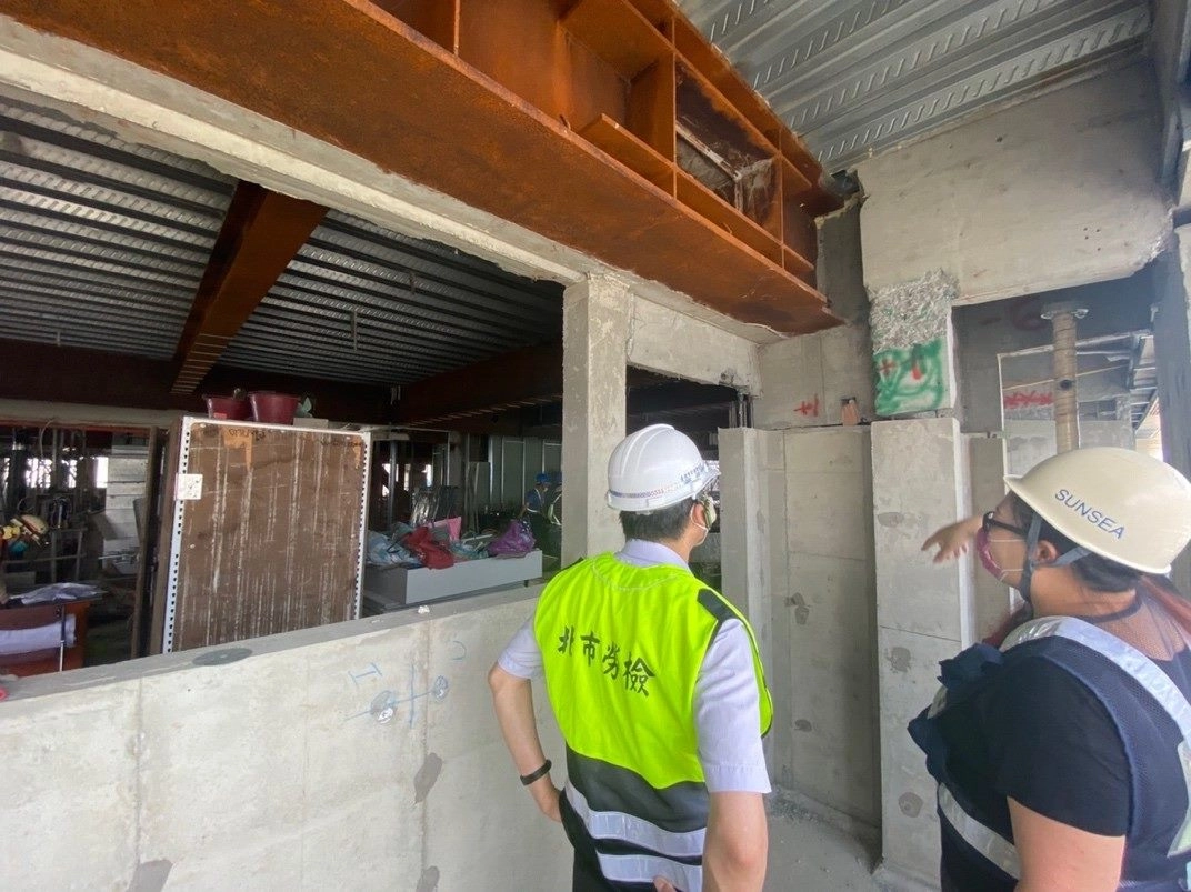 臺北市勞動檢查處長梁蒼淇帶隊參加,鎖定本市營造工程及高風險作業執行強力稽查。