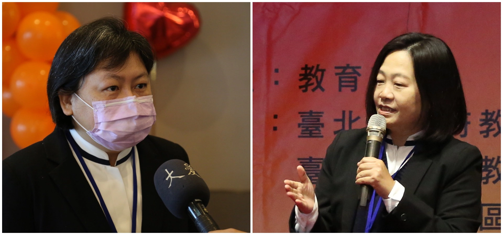 慈大兒家系推廣家庭教育之教師代表張麗芬老師(左),鄭雅莉主任(右)