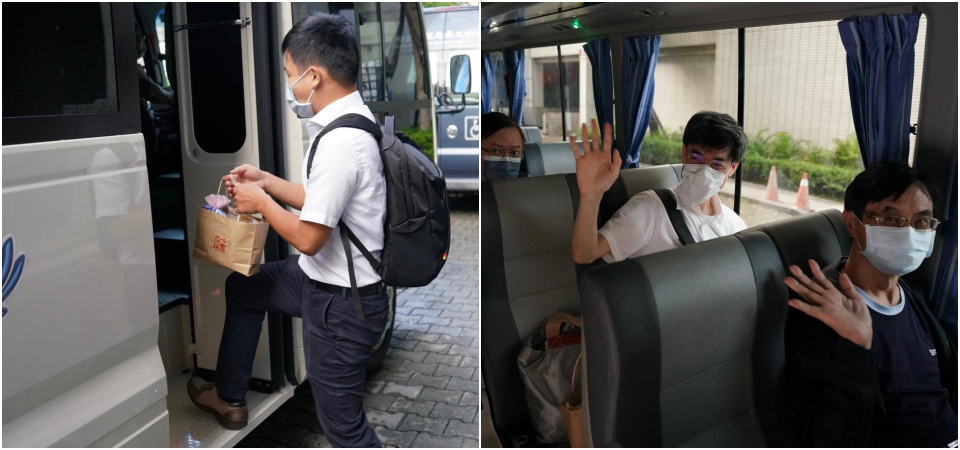 拎著院長愛心早餐，醫師上接駁車南下玉里、關山。