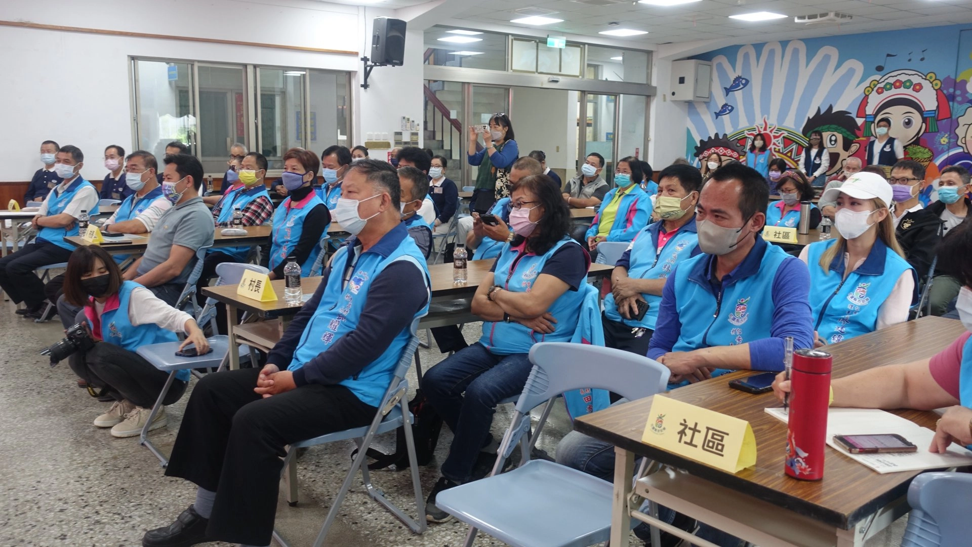 慈濟與吉安鄉4月12日簽署「災害防救相互支援協定書」合作協議,吉安鄉18村村長、協力社區志工、在地防災志工、慈濟志工出席見證及參加教育訓練。