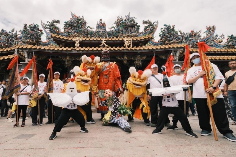 「北港老塗獅白鶴獅陣」成立於1960年,是國定民俗「北港迎媽祖」聖誕遶境中傳統武舘之一,108年登錄為雲林縣文化資產傳統表演藝術。照片提供:雲林縣老塗獅藝陣文化發展協會
