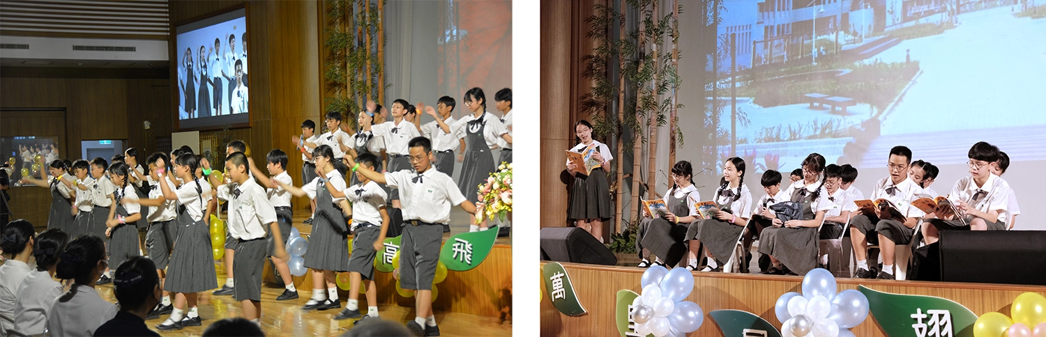 六年知足班帶來勢力十足的舞蹈表演-我們青春。/教誨如春風,師恩似海深,畢業生利用戲劇的方式展現老師辛苦的一面,感念師長教導。