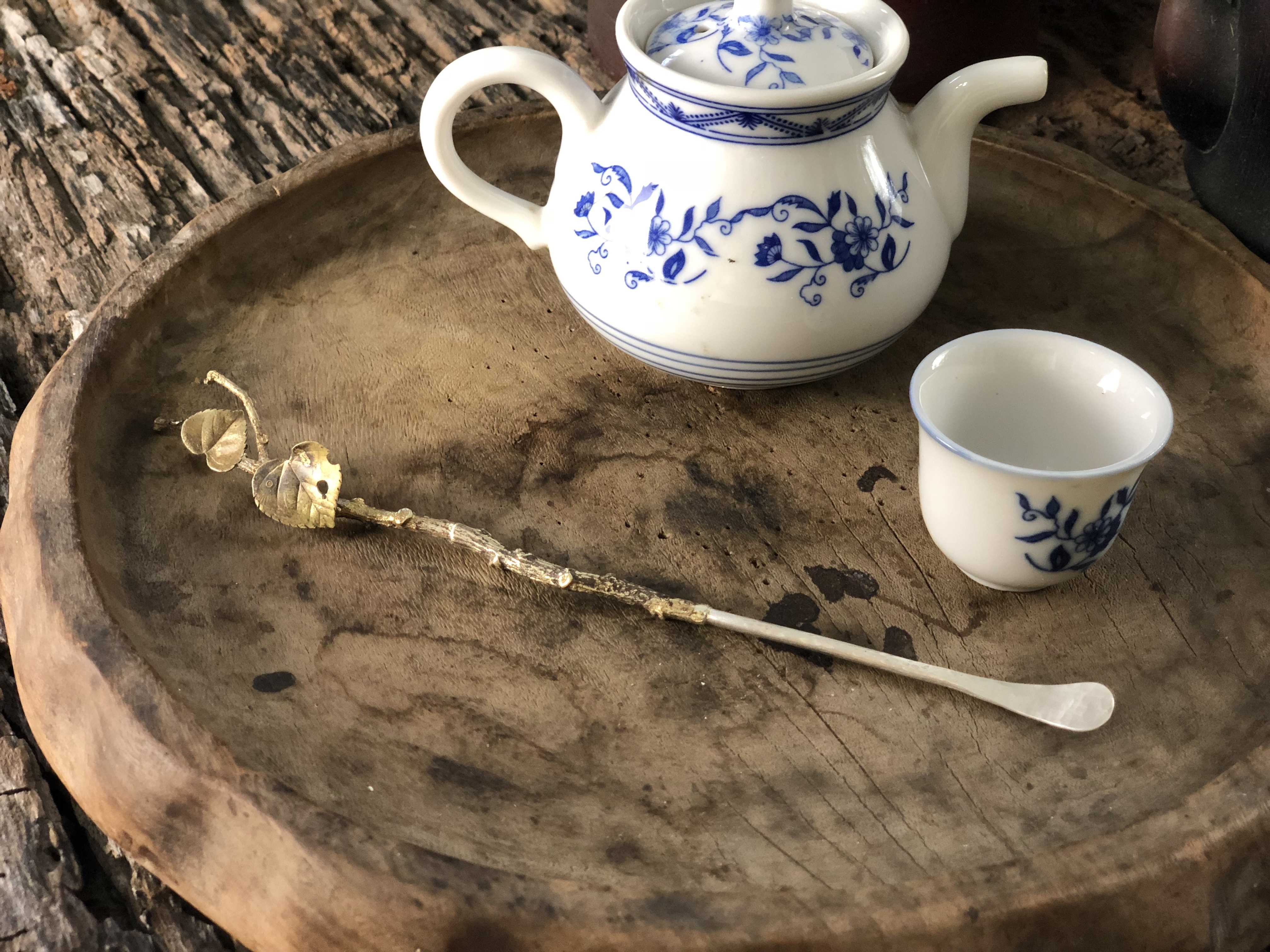 瑾花茶針匙圖片