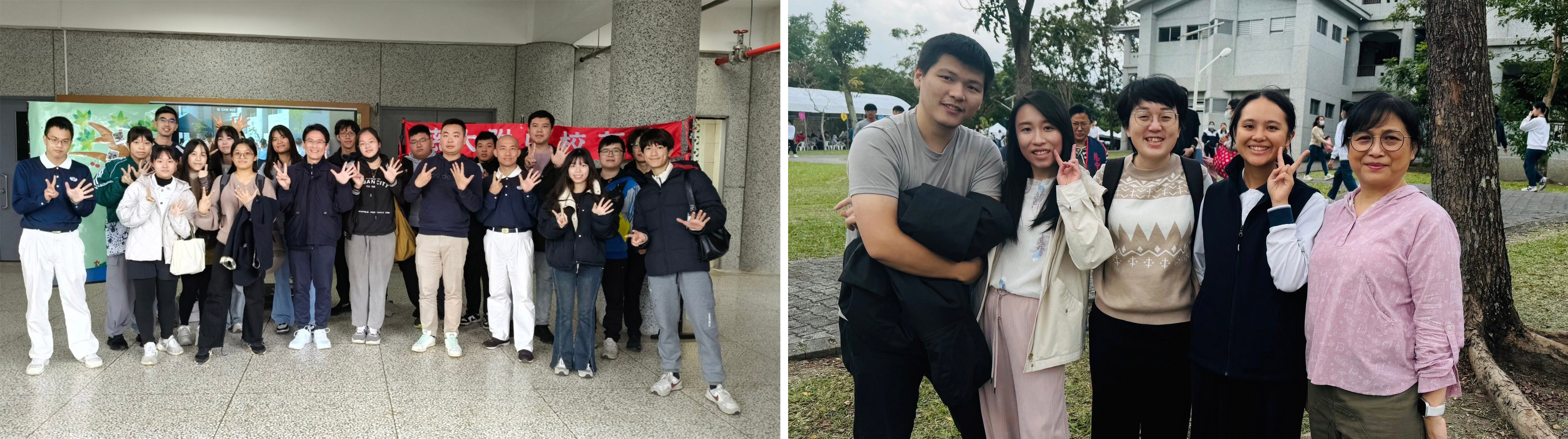 （圖左）慈大附中是校友的第二個家傳遞愛與溫暖。（圖右）慈大附中承載著校友們的滿滿回憶。