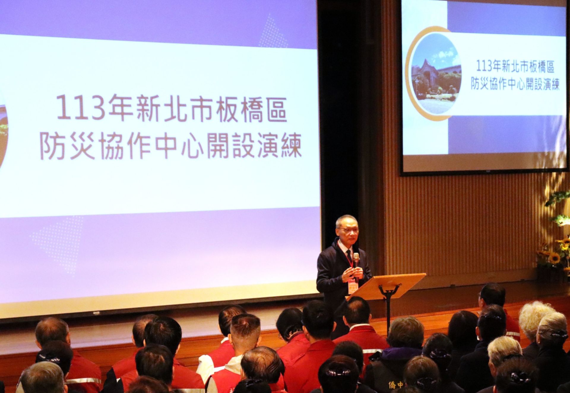 顏博文執行長致詞表示,慈濟在全球有豐富的救災經驗,感謝臺灣政府、民間團體、研究機構、各界人士等共同推動及提升災防能量。
