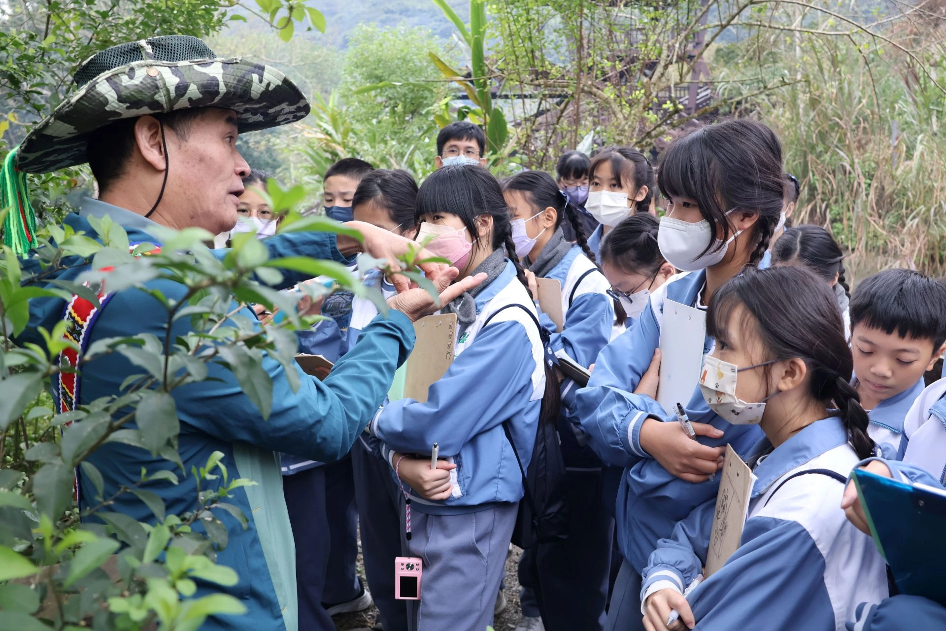 結合自然領域課程,安排學生參訪擁有豐富生態的馬太鞍溼地。
