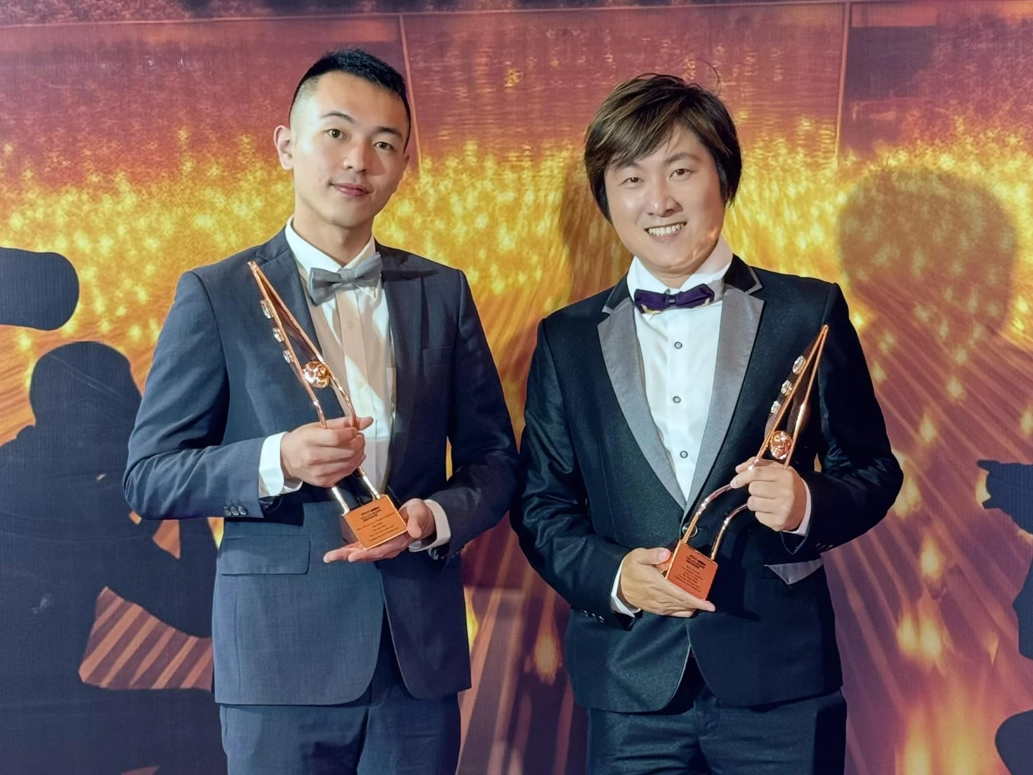 莊岳拿下最佳男配角獎,余政憲代楊麗音領獎。圖:余政憲臉書提供