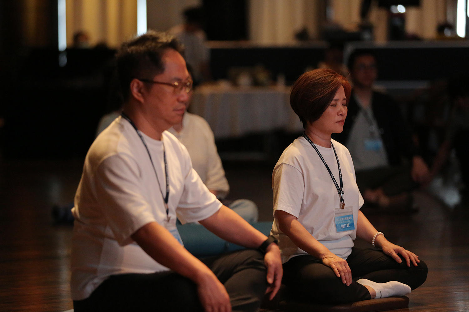 楊月娥與先生一起參露「常不輕‧正念一日體驗」課程