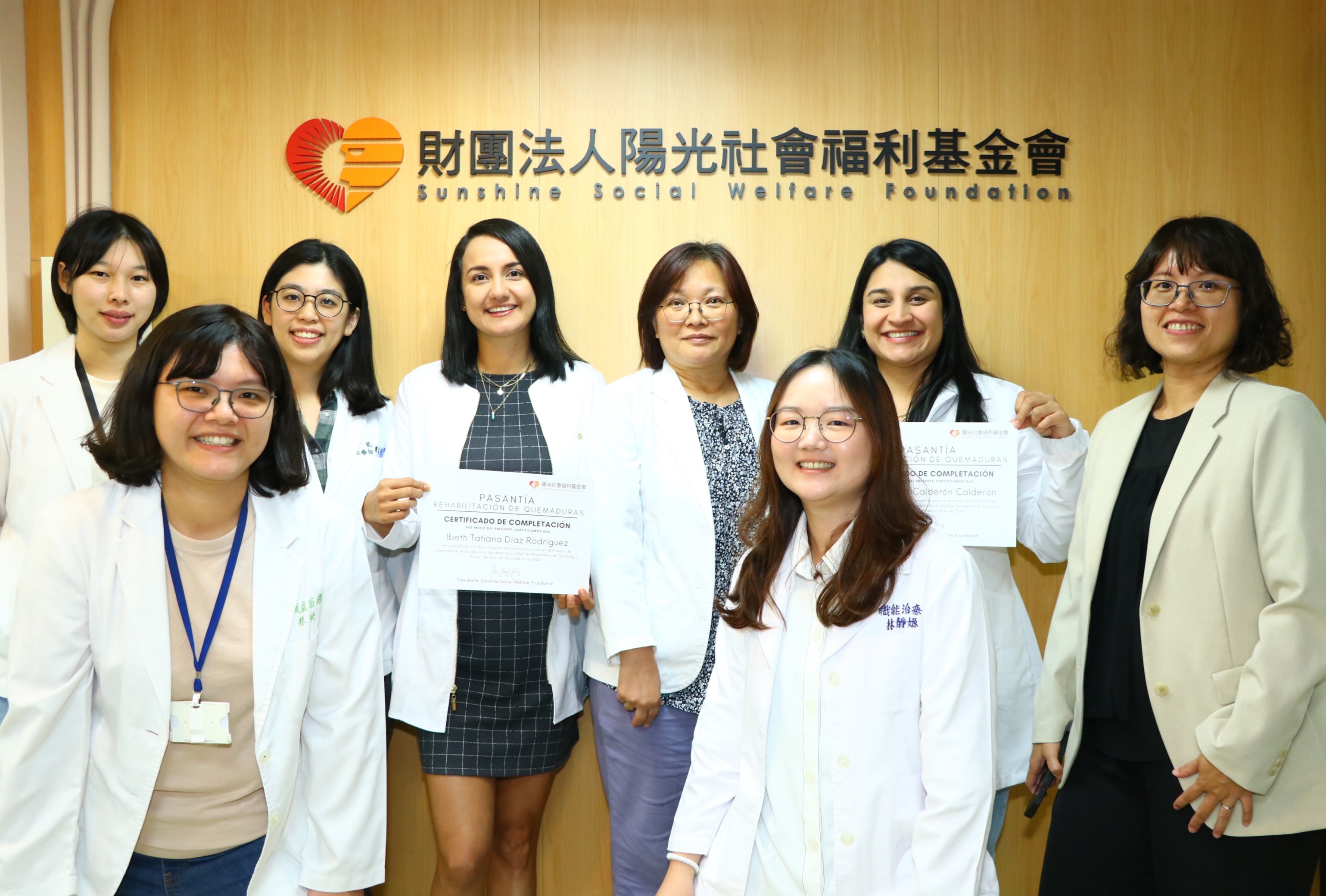 陽光舉辦中南美洲來台實習計畫 與海外治療師傳授燒傷復健專業技術