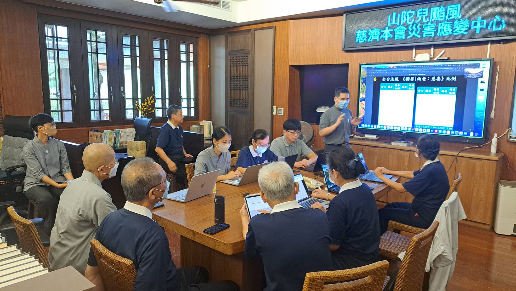 慈濟本會災害應變中心於9月29日及全台各縣市慈濟災害應變中心,於9月30日起陸續成立。
