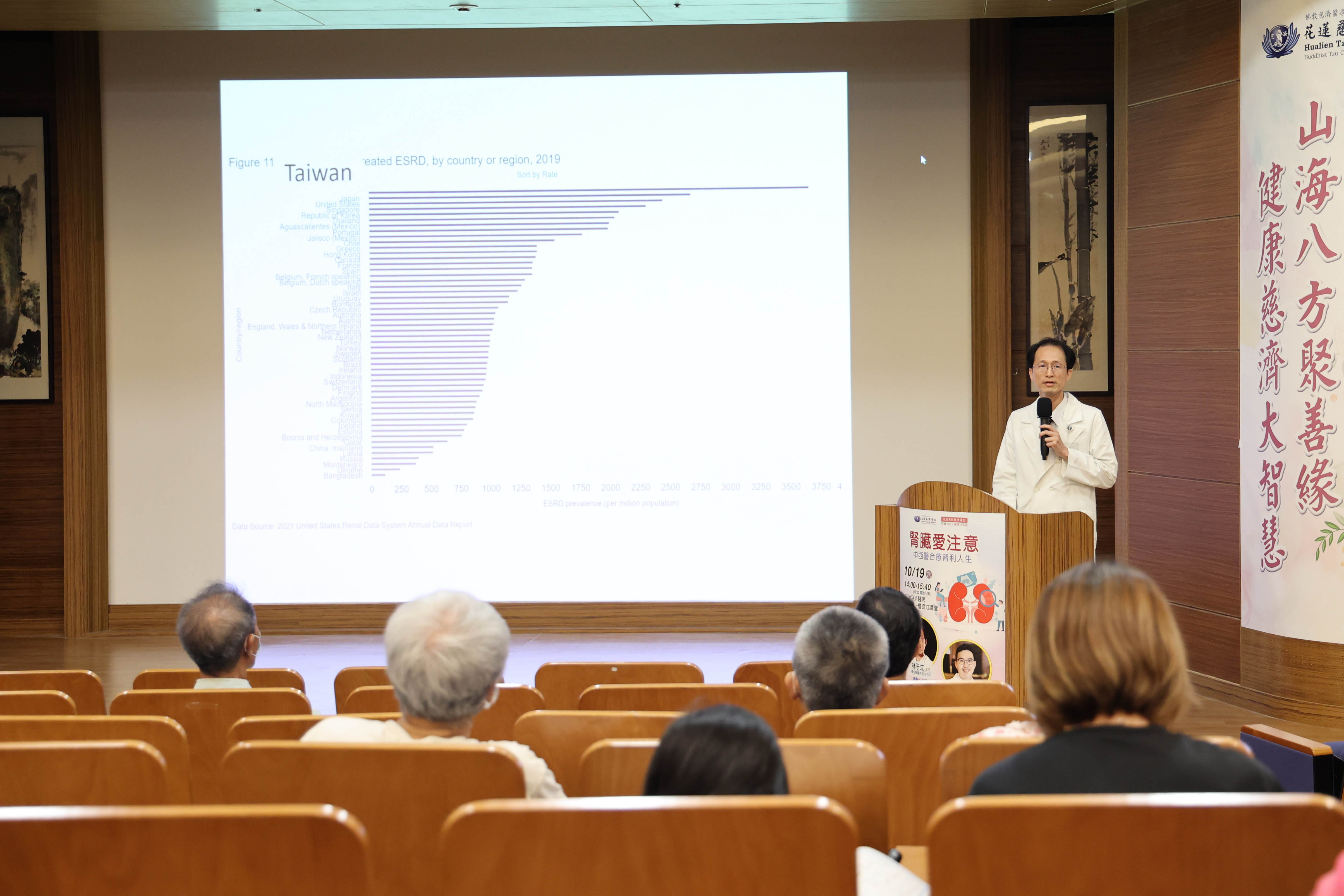 慢性腎臟病防治中心林于立主任分享15項妙招,帶領腎友與民眾一起養成護腎好習慣。