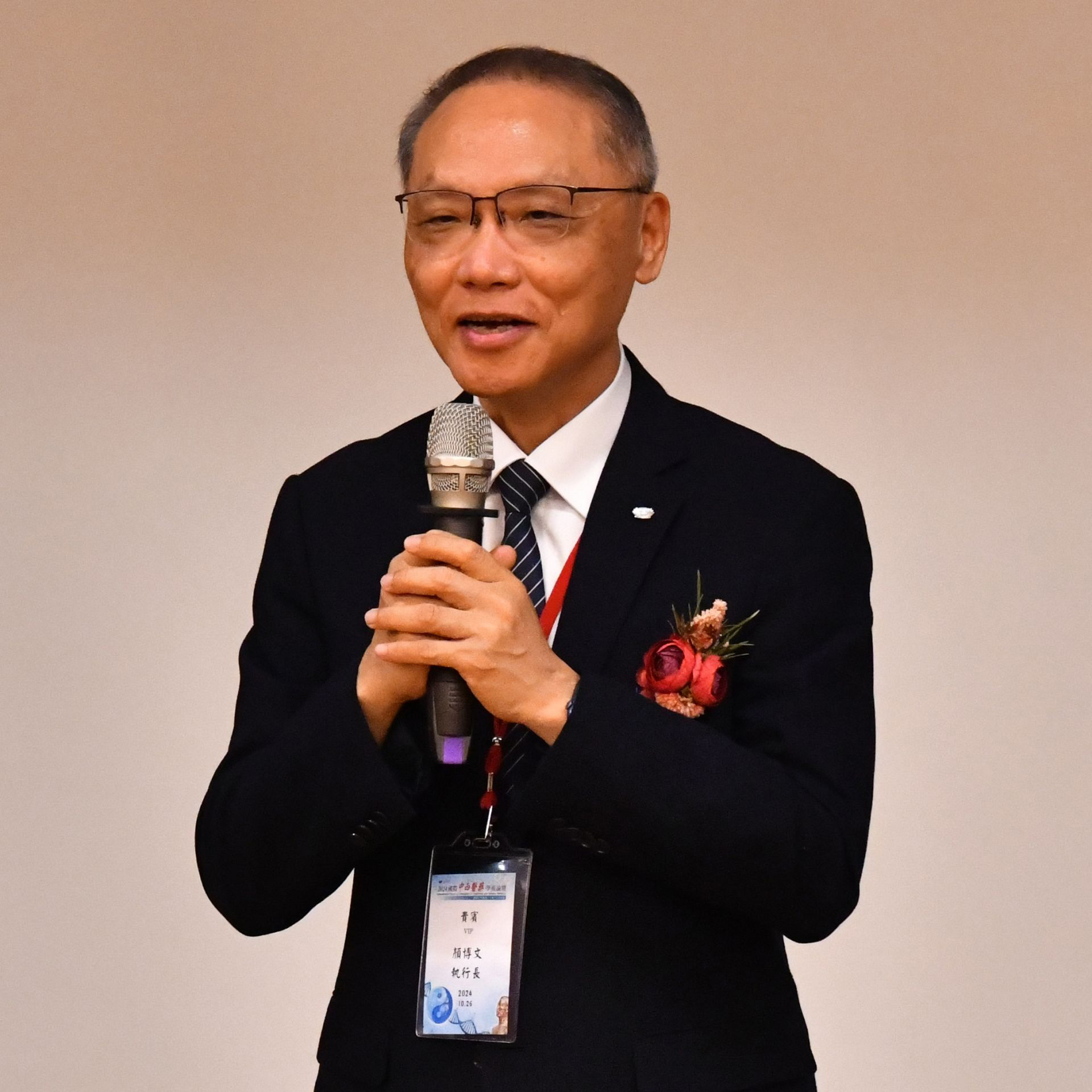慈濟基金會執行長顏博文致詞祝福。