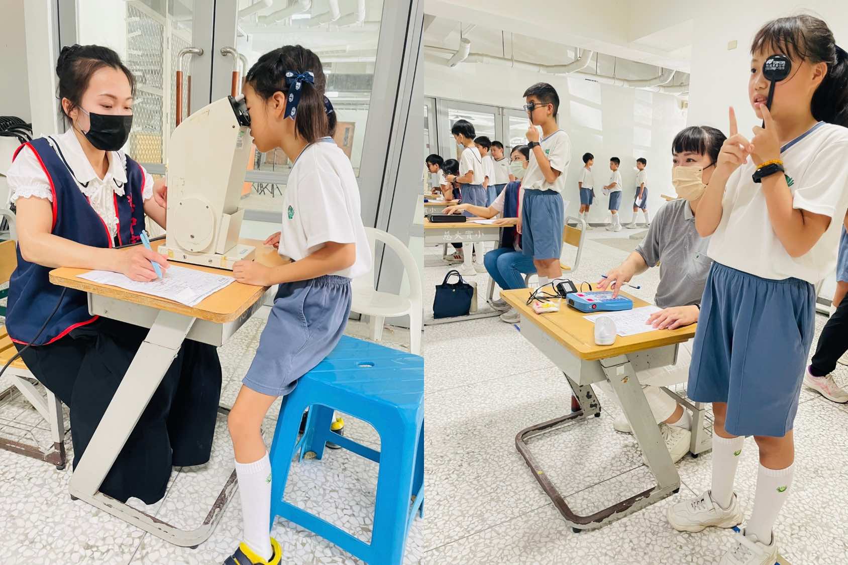 進行視力檢測,可以及早發現學生視力問題進行追蹤及矯正