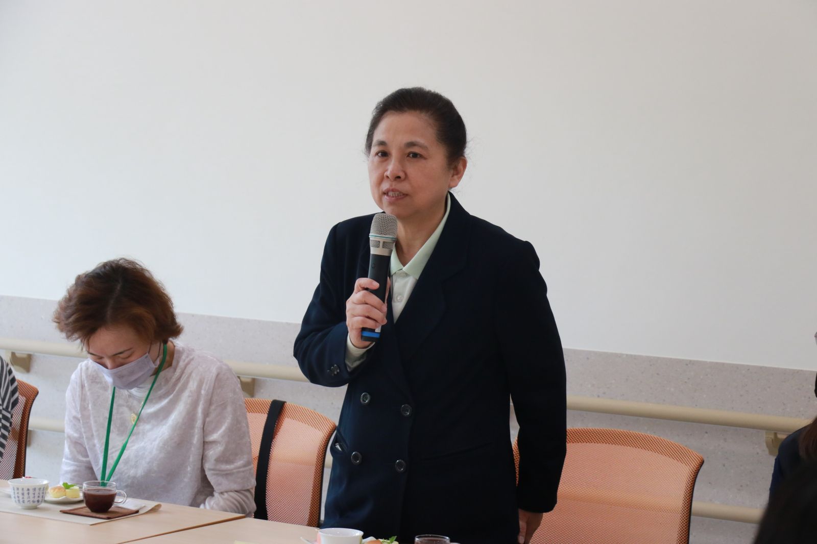 慈濟基金會長照推展中心副召集人莊淑婷致辭。