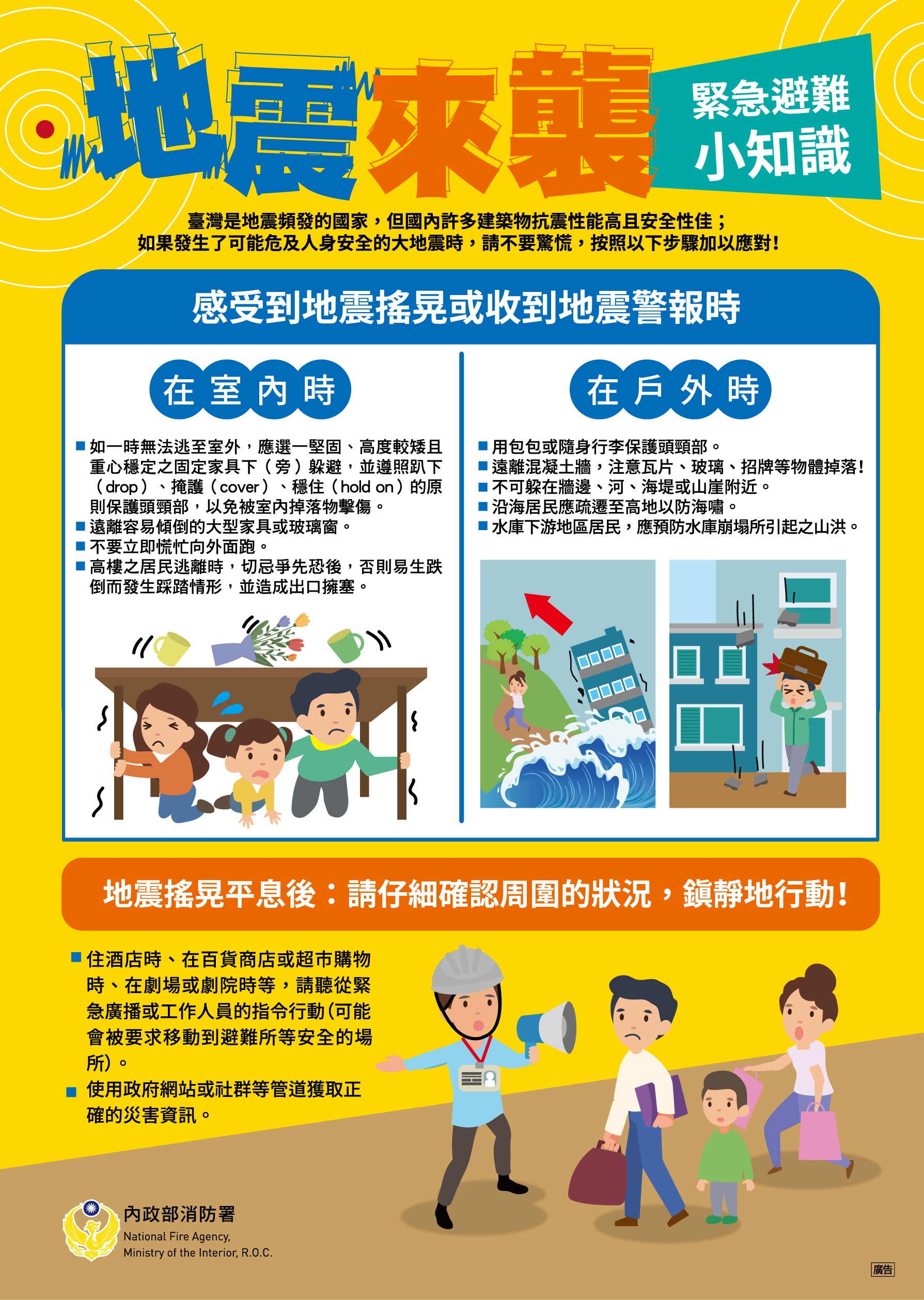 地震來襲 - 緊急避難小知識