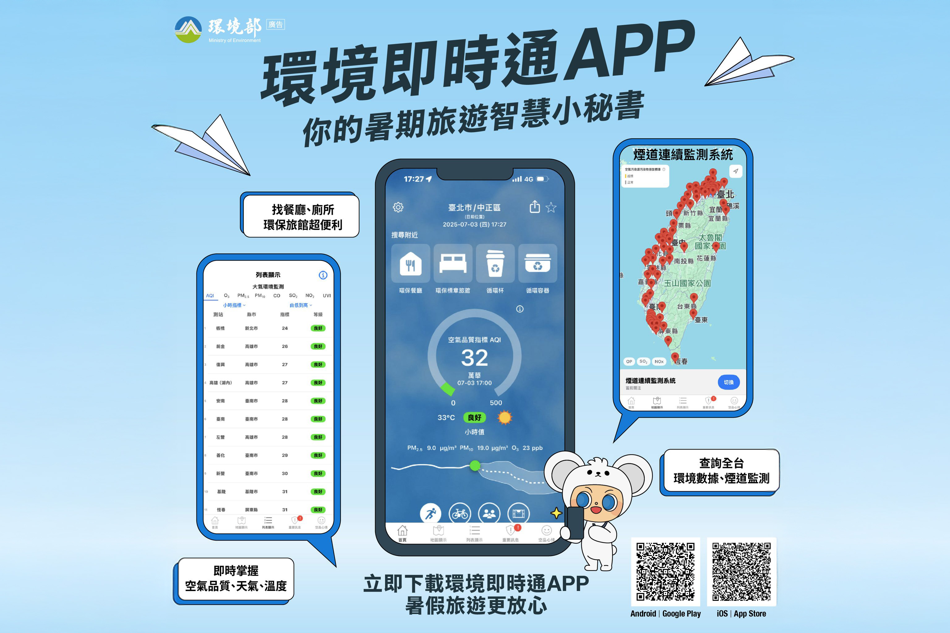 環境即時通APP:你的暑期旅遊智慧小秘書