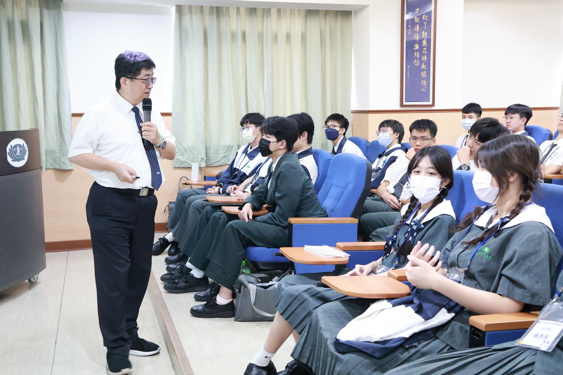 衛生福利部附屬醫療及社會福利機構管理會副執行長林名男副執行長分享預防醫學的重要,期望環保醫療能落實生活,提高人人心中的環境意識。