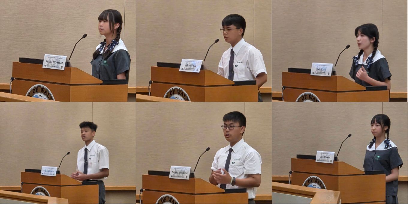 六位倡議代表自信站上核桃市議會演講台,面對市長及市議員,從容流暢地表達環保行動倡議,獲得現場肯定。
