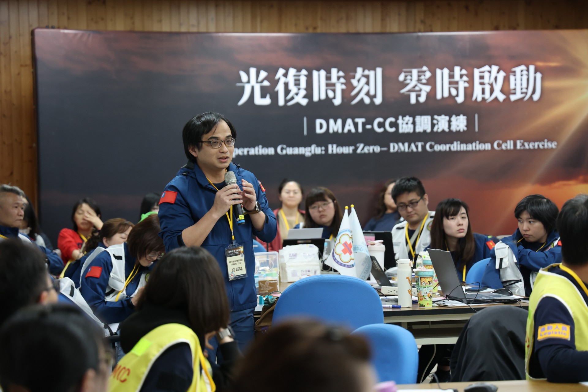 國家級災難醫療救護隊南區執行中心理事長高嘉隆期許iDMAT藉由演習找出運作問題,克服後可以成為更好的災難救援管理工具。