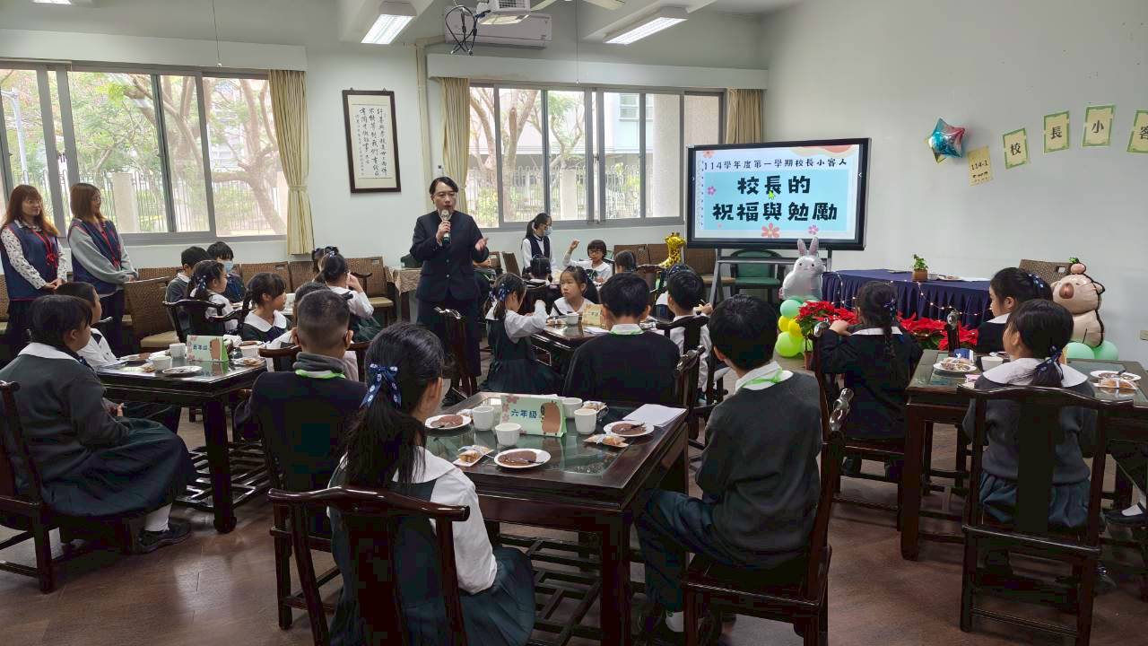 校長勉勵所有孩子要把自己照顧好,每天進步一點點,一天比一天進步。