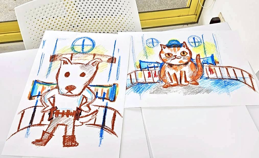 學員們發揮創意巧思-讓毛小孩化身畫作中的主角-展現獨一無二的魅力與故事