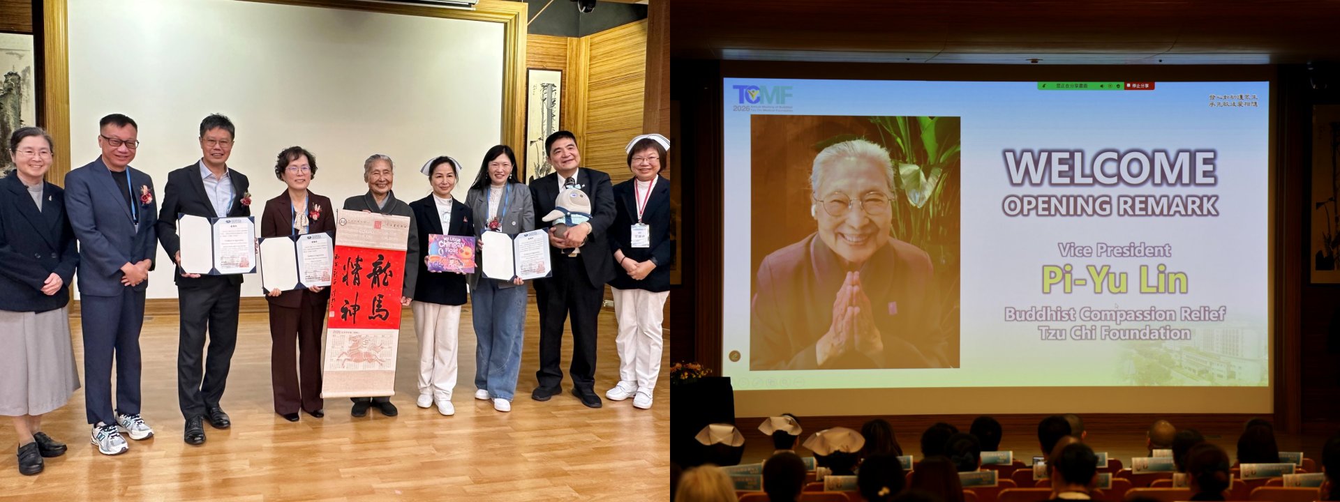 林碧玉副總指出,證嚴法師以「白衣大士」形容護理人員,期許大家心念不空過、聞聲救苦。