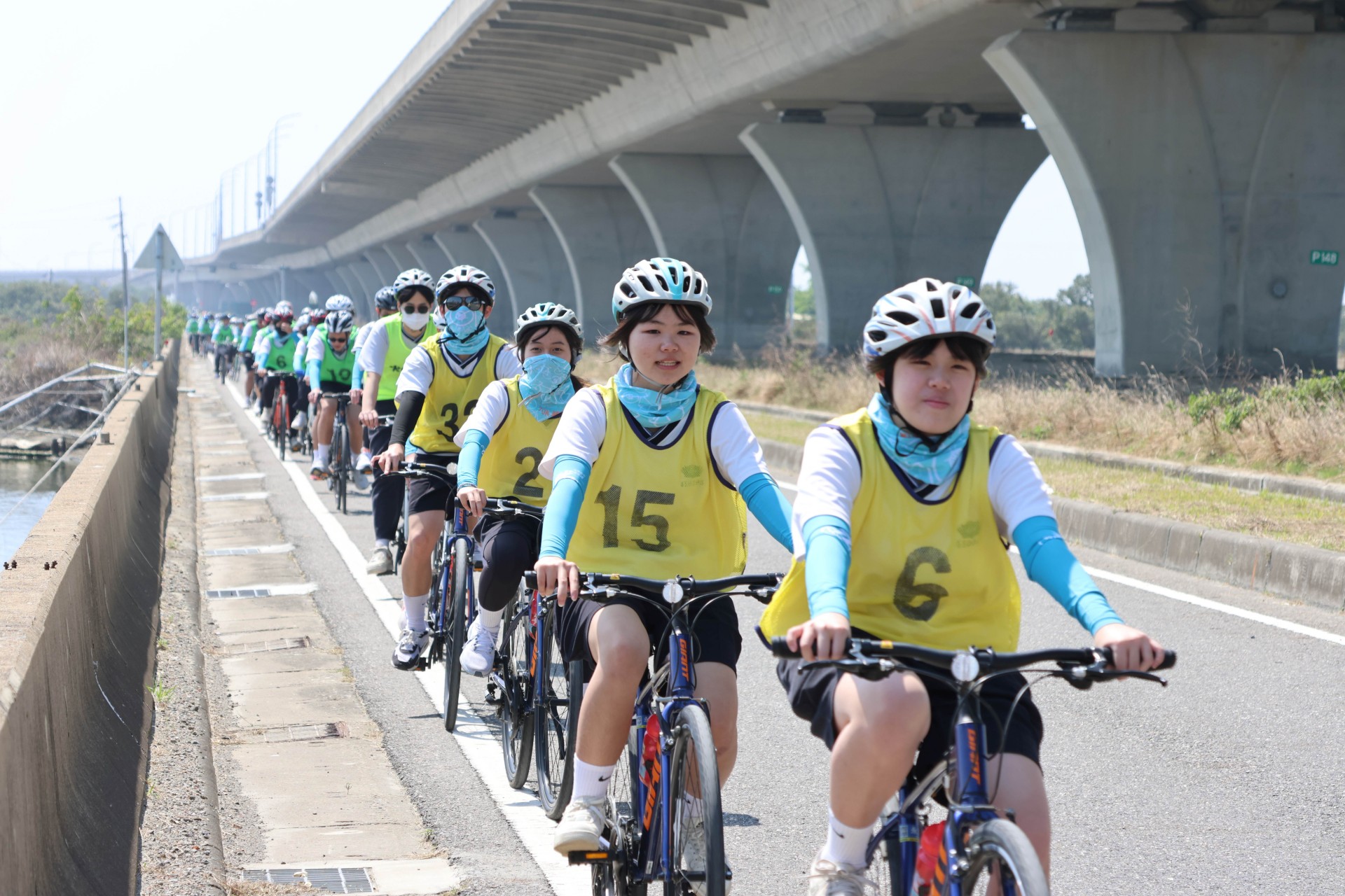 70K單車騎乘是一段充滿挑戰的長征,不僅考驗學生的體力與耐力,更磨練堅持到底的毅力