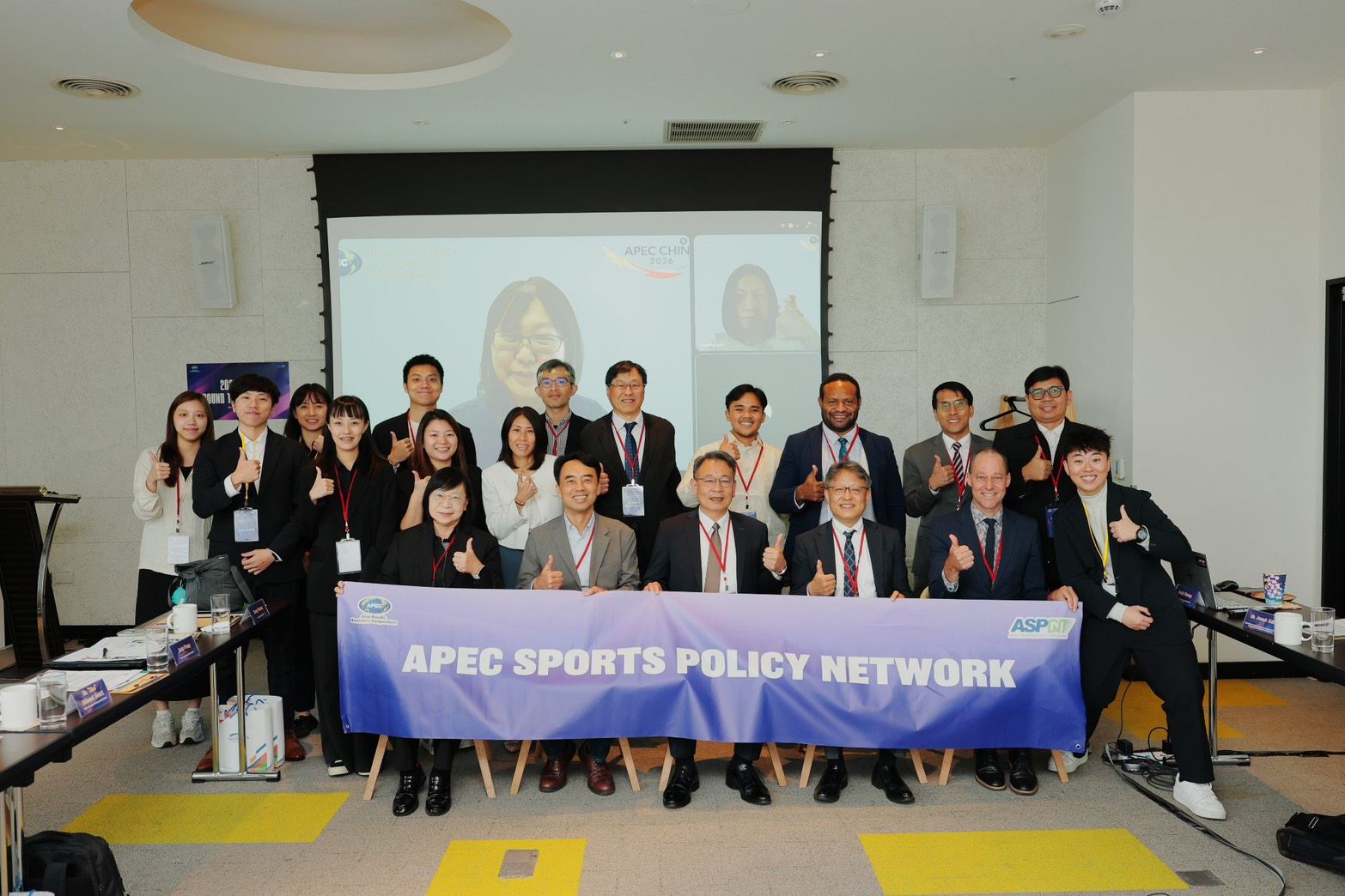 運動部辦理「2026 ASPN圓桌會議」,共計8個APEC經濟體代表齊聚臺灣,共同針對運動創新人才培育進行腦力激盪。