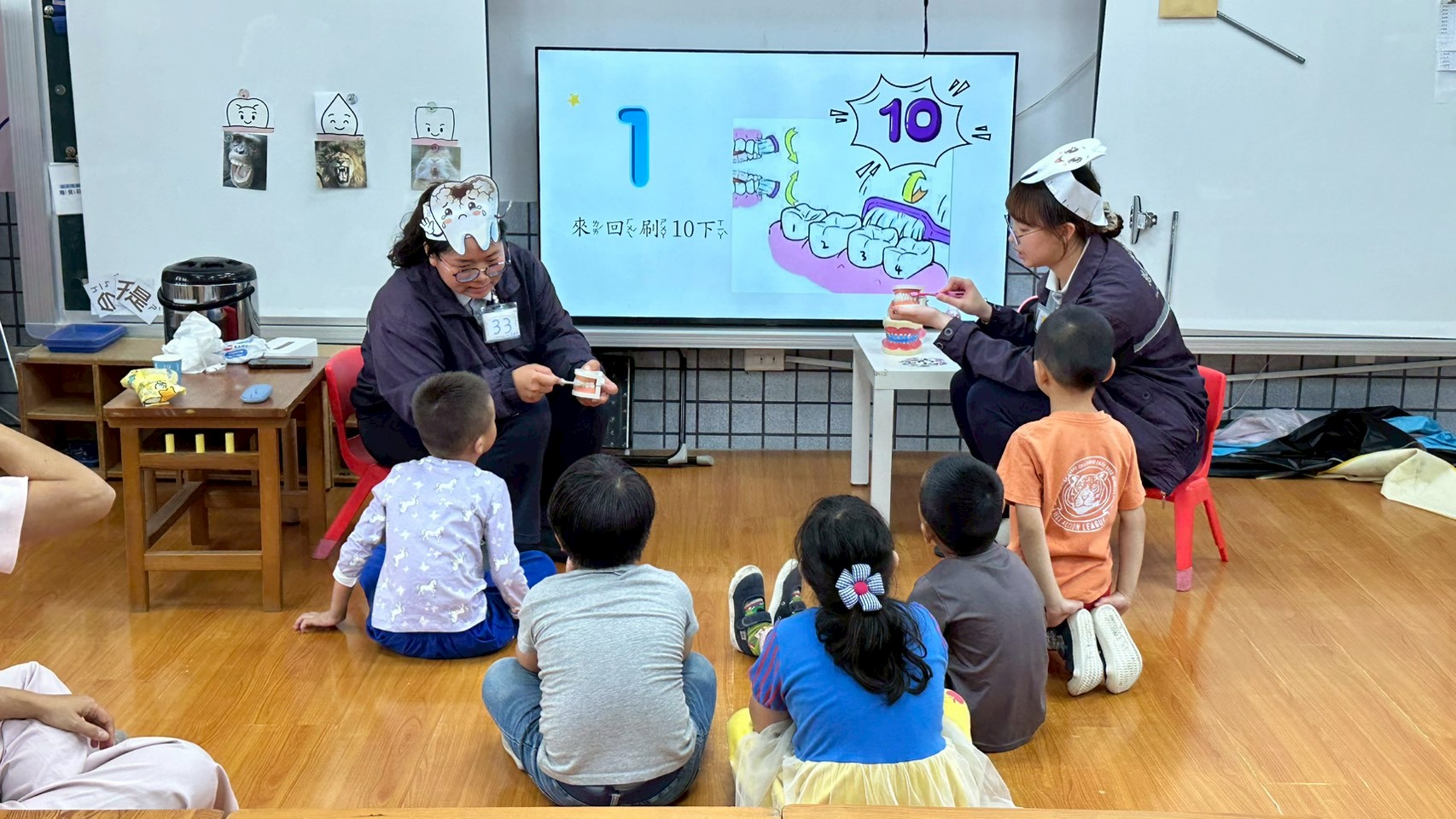 護理學系二技同學,至太昌國小附設幼兒園舉辦團體衛教活動