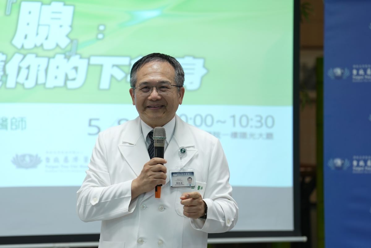 張恒嘉副院長以「千金難買早『篩』到」鼓勵符合資格的民眾定期接受癌症篩檢。