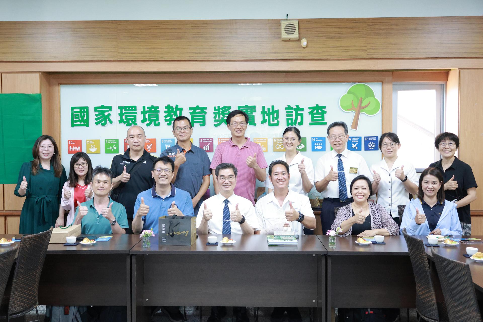 泰國農業部與水保署參訪臺南慈小「水土保持酷學校示範基地」並給予高度肯定。