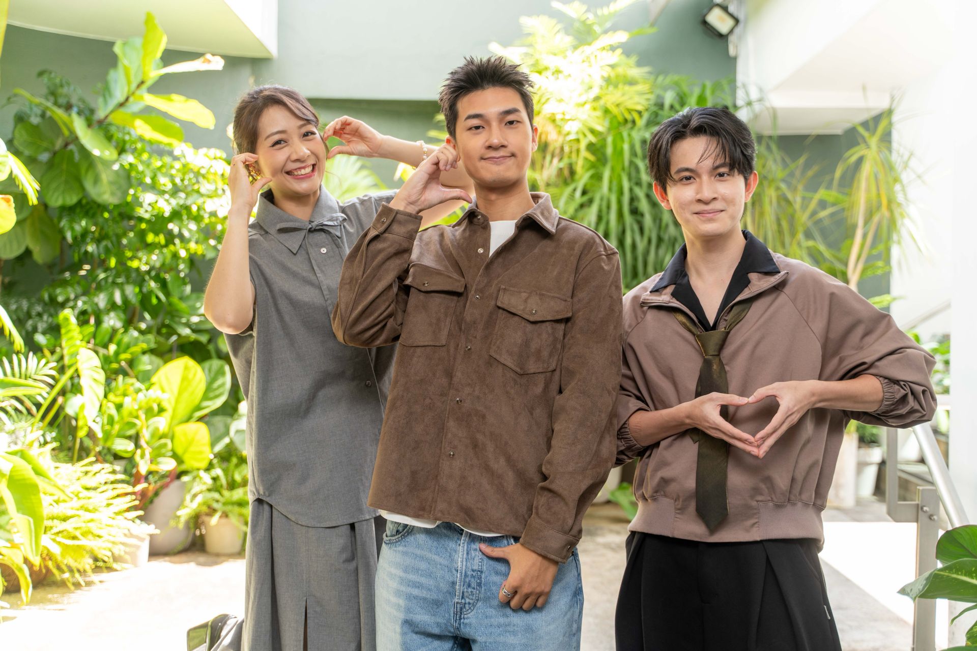 大愛劇《今天愛上我》第一波媒體茶敘。左起：林暉閔、安乙蕎、裴子齊，共同出席。
